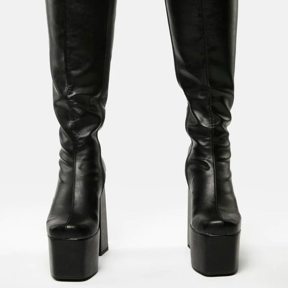 Dolls Kill - Lamoda - Wide Calf Obsession Knee High Boots - Picture 5 of 7